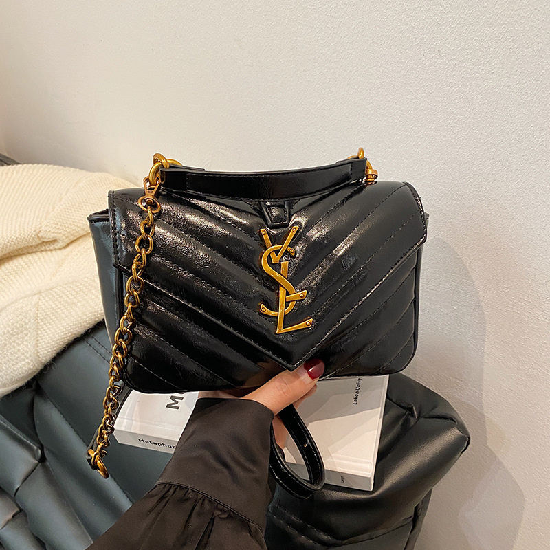 Designer bag free shipping 2025 new fashion luxury high-end texture chain small square bag single shoulder crossbody bag for womens