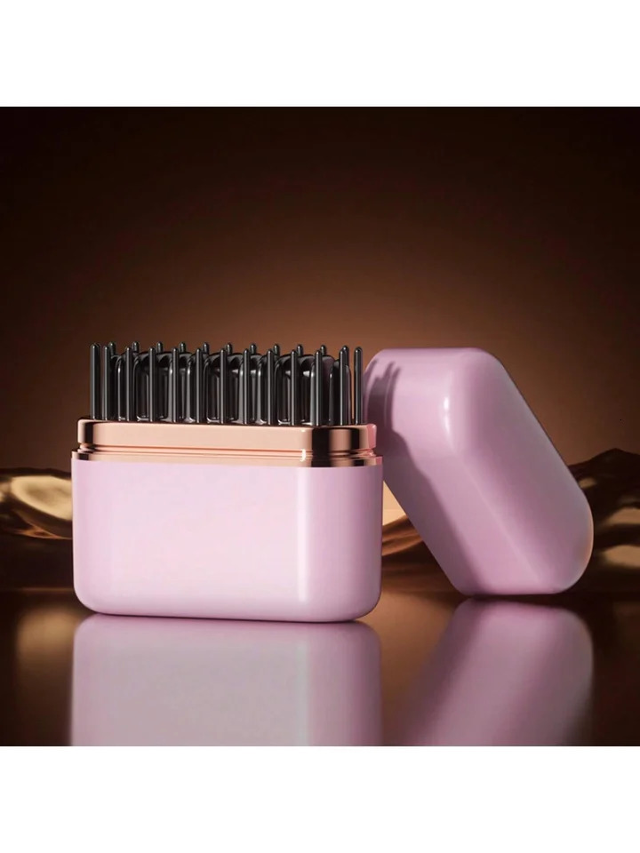 wireless straight hair comb negative ion non-harmful portable straight-rolling dual-purpose lazy charging hair straigh 250605