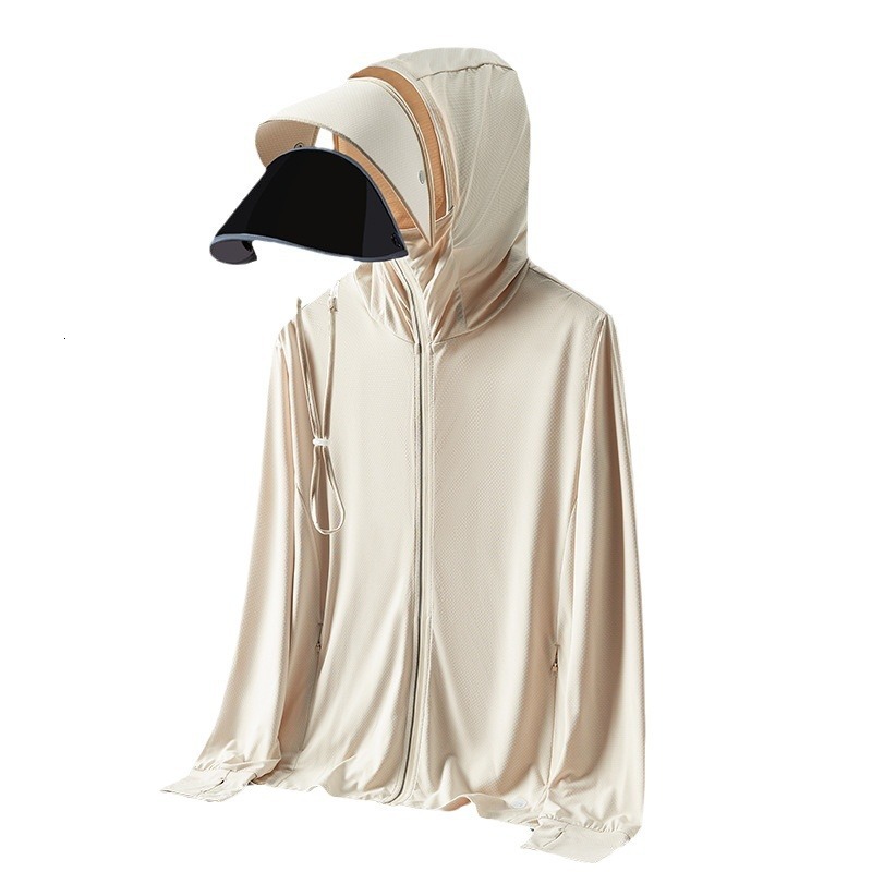 Ddmyoutdoor Jiaotong Silk Sunscreen Clothes For Men In Spring And Summer Comfortable Ice Feel Anti UV Skin Clothes Sunscreen Breathable Detachable Jog