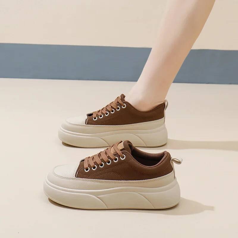 Ddmyoutdoor Women S Leopard Print Spring New Thick Soled Sports Female Students Casual Board Shoes Fashion Lace Up Sneakers Outdoor Shoes