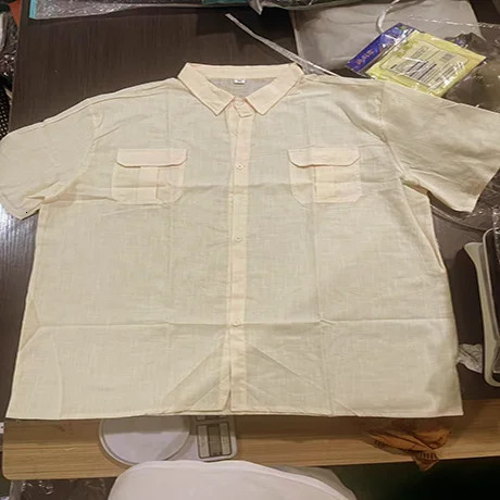 Shirts for Men Handmade Shirt Man Double Pocket Shirt Short Sleeve Men Shirt Linen Shirts for Men Cotton Shirt Short Sleeve 250605