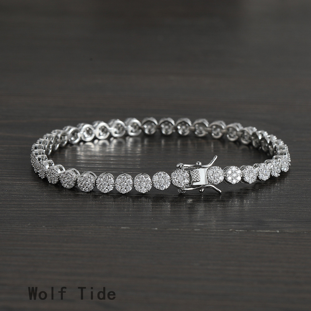 New In 5-7mm Sparkly Diamond Tennis Bracelets For Men And Women Mixed Round Bling Cz Stones Cubic Zircon Bangle Bracelet Chainla Pulseiras Bijoux Hip 
