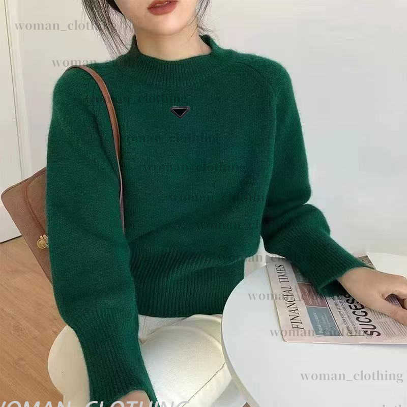 Women's Sweaters Designer Solid Color Turtleneck Sweater Autumn Winter Loose Knit Pullover for Women