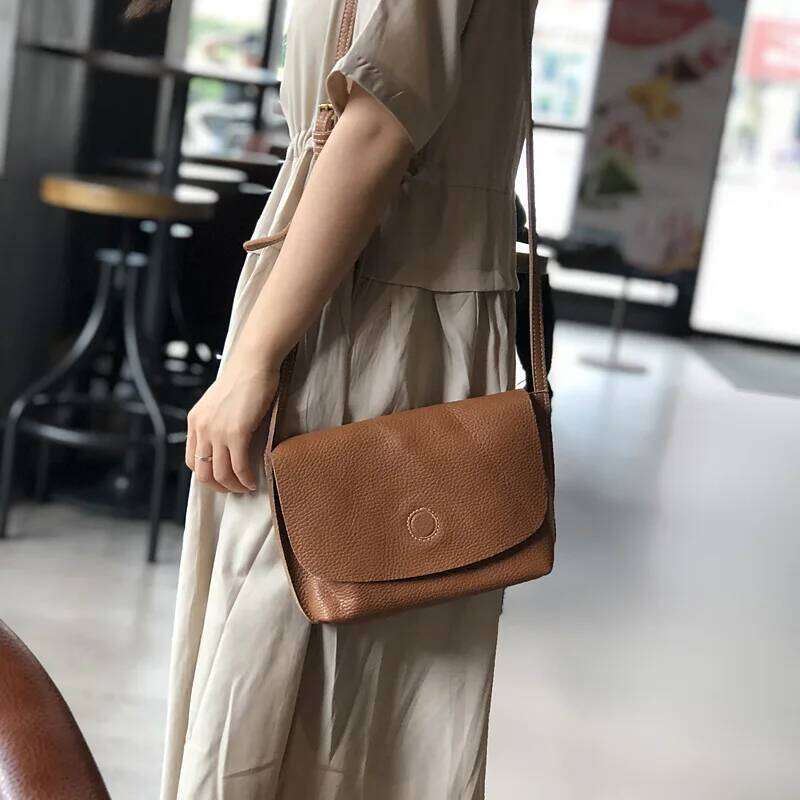 Johnature Genuine Leather Women 2025 New Casual Nature Soft Cowhide Shoulder Bags Large Capacity Composite Messenger Bag