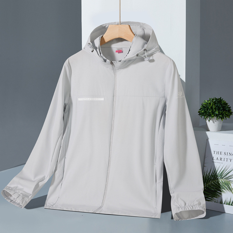 Ddmyoutdoor New Outdoor Sun Protection Clothing For Men Made Of Raw Silk And Ice Silk Women Standing Collar Detachable Hat Outerwear Sports Jogging Su
