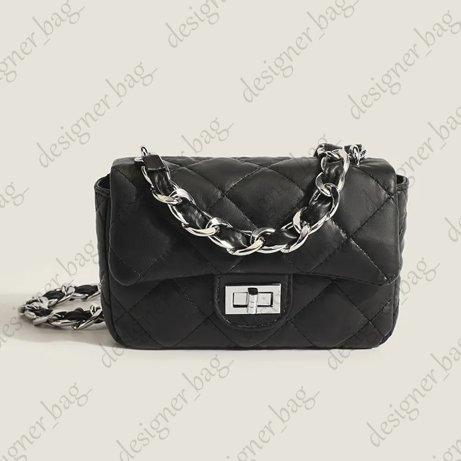 Luxury Designer Bag 2025 High-quality Classic Fashion Handbags For Women Rhombus Metal Chain Square Flap Bags Pu Leather Ladies One-Shoulder Messenger