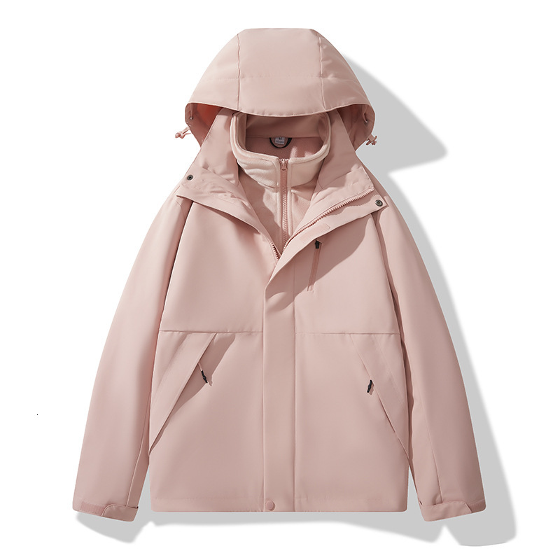 Ddmyoutdoor Outdoor Assault For Couples Three In One Detachable Inner Liner Two Piece Set New Solid Color Warm And Thick Mountaineering Suit Jackets