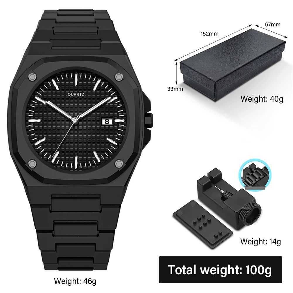 1165 Business Mens Quartz Watch Fashion Sports Waterproof Clock Calendar Creative Design Mens Watch Y250605