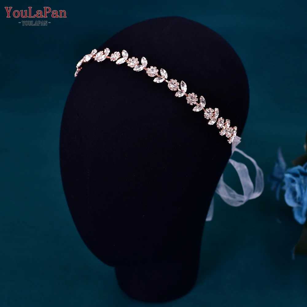 YouLaPan Wedding Head Piece Bridal Hair Accessories Shiny Rhinestone Headbands for Party Bride Tiara Forehead Headpiece HP309 Z250605