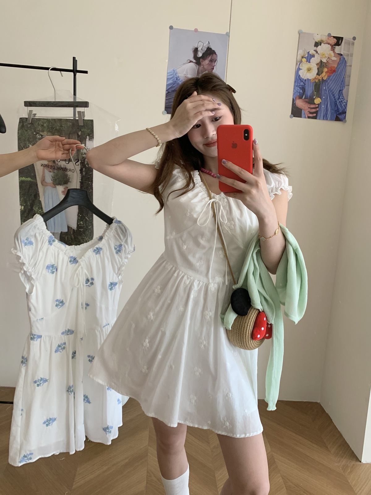 L11800 Sleeveless round neck irregular hem mid-length lyocell dress