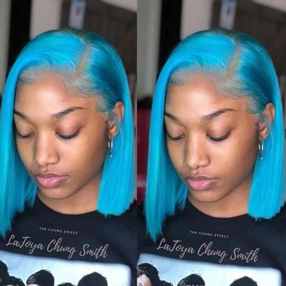 New 13*4 Lace Front Bob Loose Deep Wave Short Straight Wig Set