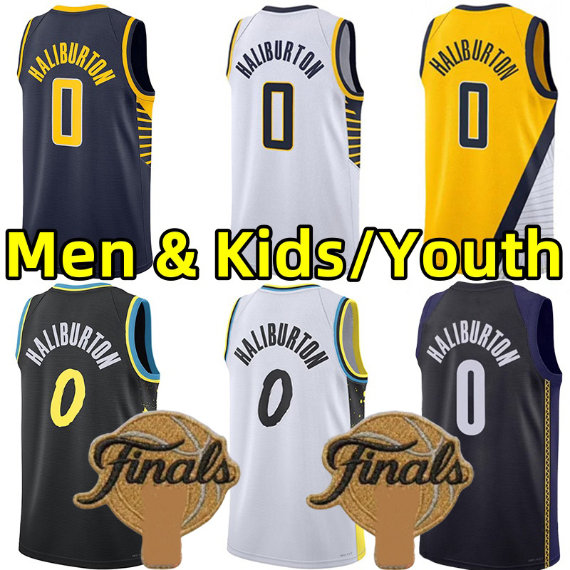 finals #0 Tyrese Haliburton Men Youth Kids Basketball Jerseys New City Jersey Wear vest adults children