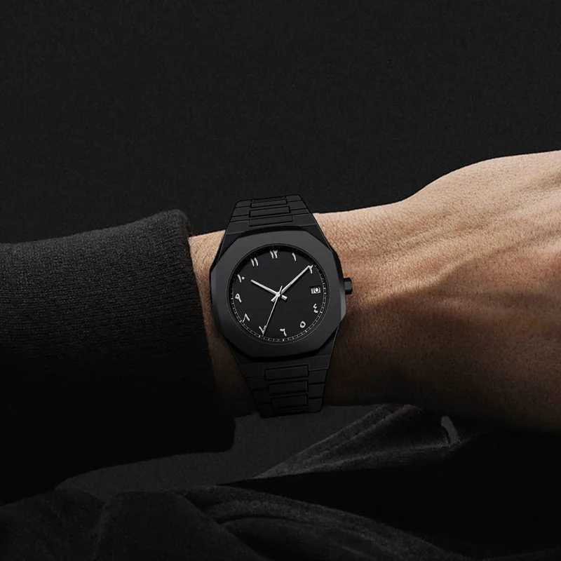 Mens Fashion Large Dial Watch Simple Mens Business Plastic Strap Quartz Watch Mens Leisure Clock Relogio Masculino Y250605