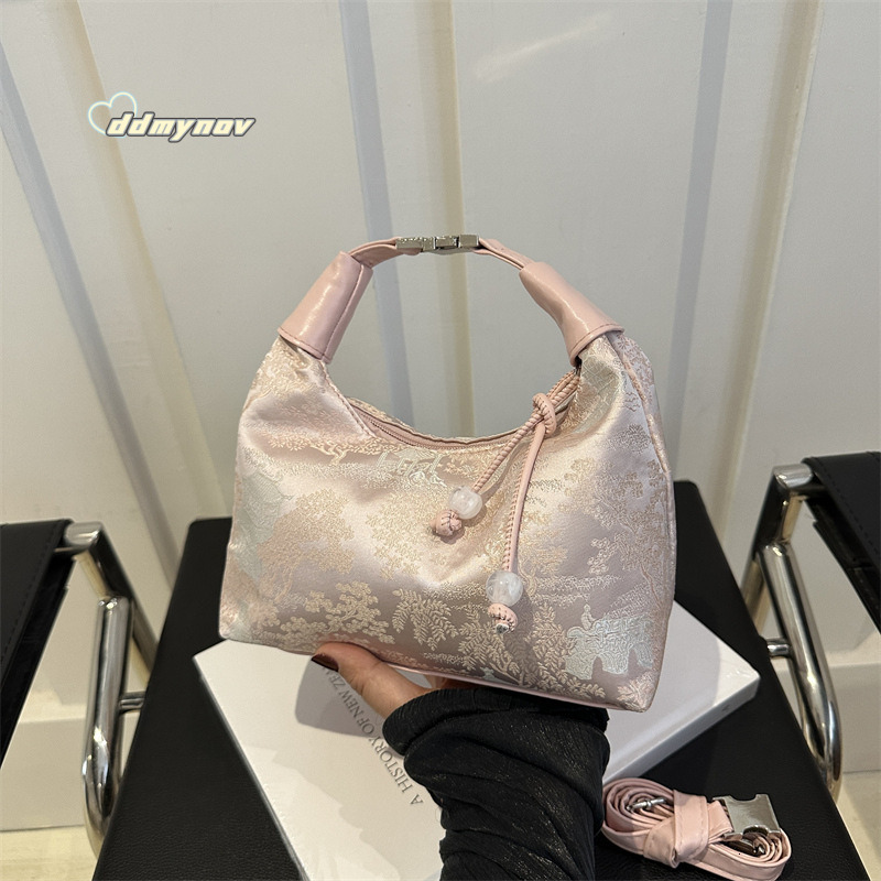 Handheld New Chinese Style National Trend Underarm 2024 Summer Embroidered Niche High-end Single Shoulder Crossbody Bag for Women