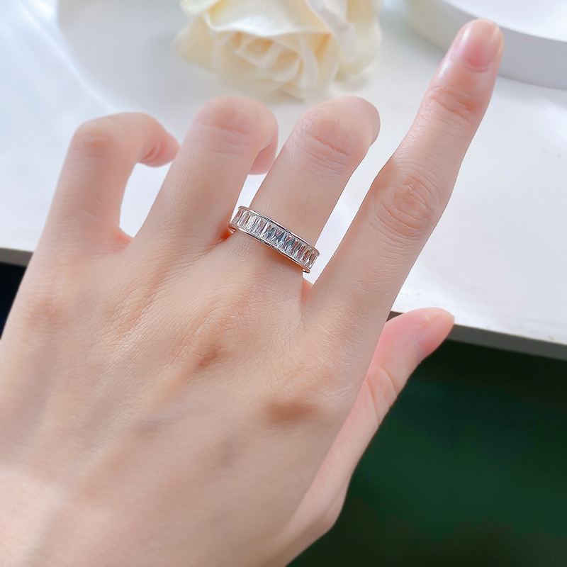 Choucong Unique Brand Wedding Rings Gorgeous Sparkling Noble Jewelry Pure 100%925 Sterling Silver Princess Cut Zircon CZ Diamond Party Promise Lady Ba