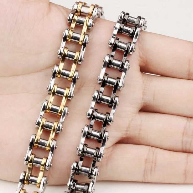 Stainless Steel Biker Chain Bracelet Mens Bracelet Link Chain Motorcycle Bicycle Style Bracelets Fashion Punk Bangles Jewelry W250606
