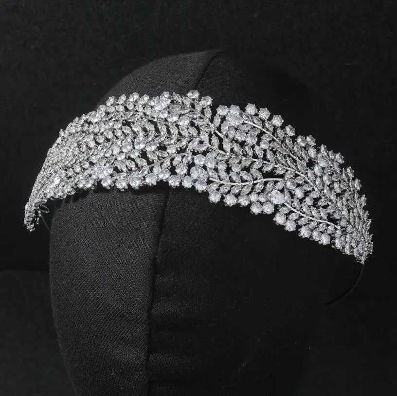 Luxury Bridal Headband For Wedding Headdress Cubic Zirconia CZ Bride Tiaras Crowns Headpiece Prom Party Hair Jewelry Hairbands Z250605