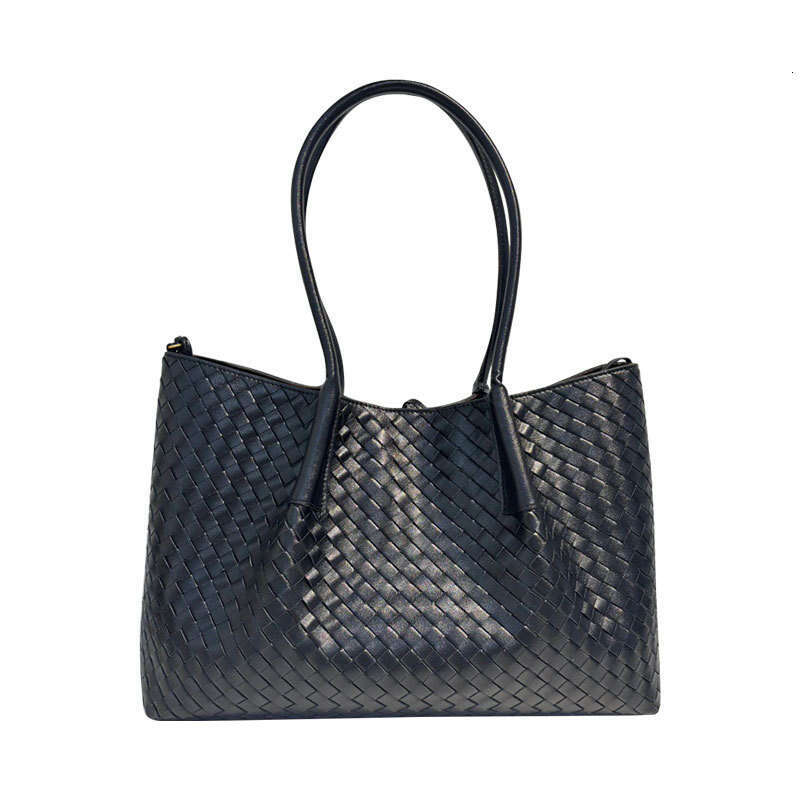 Cowhide Handwoven Tote French Style Casual Handbag Shoulder Crossbody Women s Bag