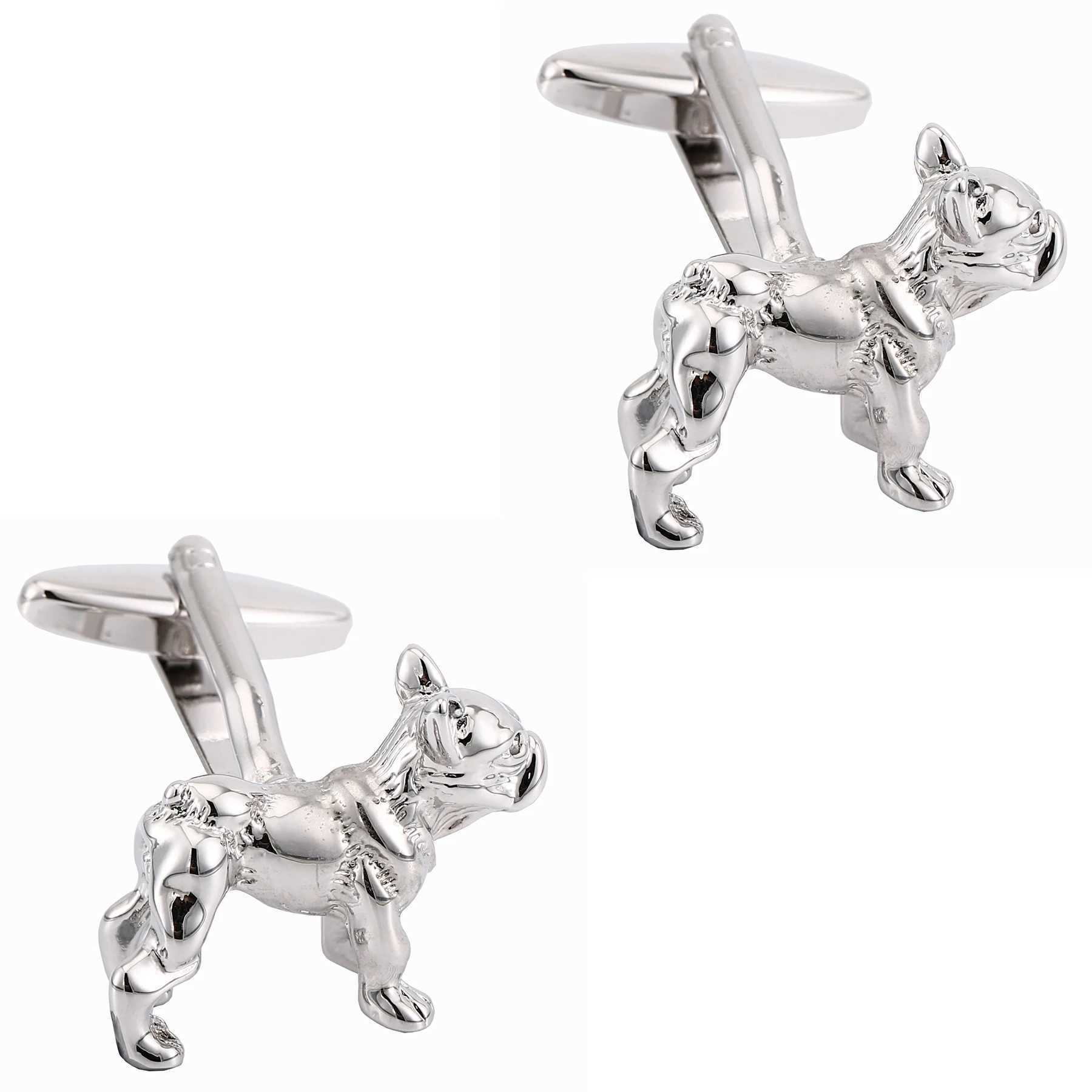 4 Styles TZG Fashion Animal Cufflinks Men Cuff Links Dog Fish 1 Pair Shipping W250606