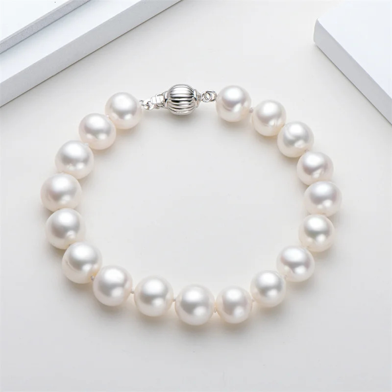 OXTAO 925 Silver Natural Freshwater Pearl Bracelet WomenS Daily Wear Elegant Bracelet Jewelry Anniversary Birthday Gift 250604