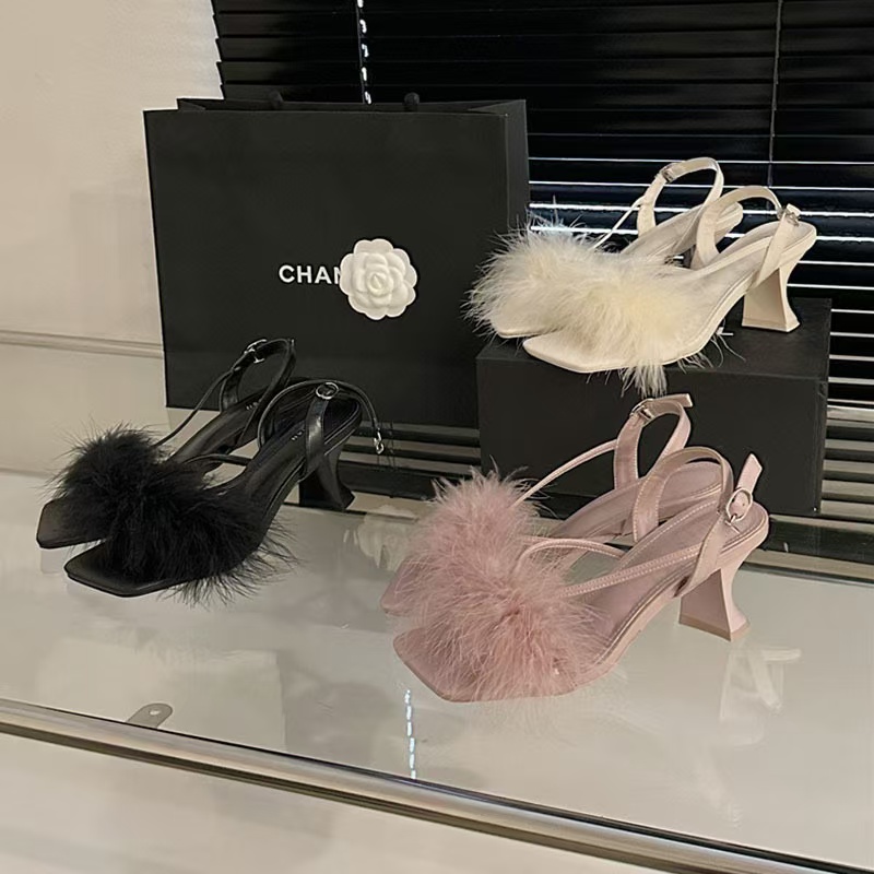 Dress Shoes Womens Sandals 2023 Summer Fashion Pointed Closed Toe Heels Sexy High Women Designers Female