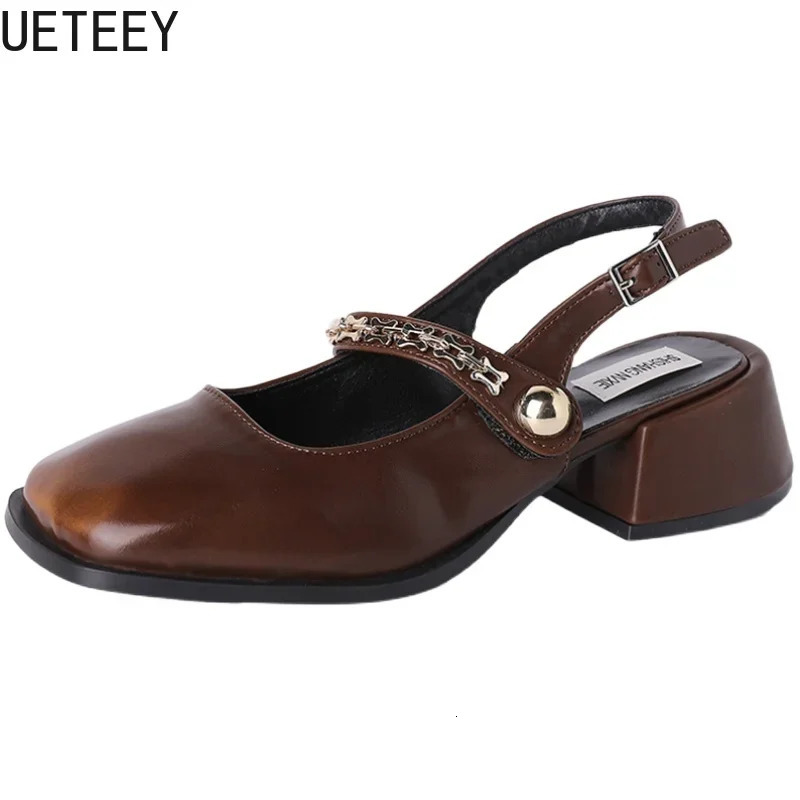 Square Toe Women Mary Jane Shoes Fashion Shallow Shoes Spring Ladies Elegant Party Dress Pumps 250605