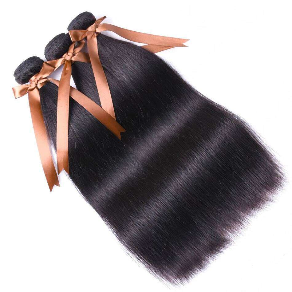 Clossure Bone Straight Human With Closure Bundles With13x4 Frontal Tissage Humain Hair Extensions