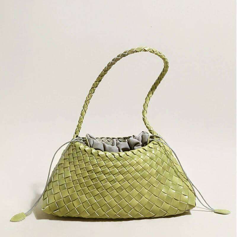 OLOEY Hand-woven women's vegetable basket sailboat bucket bag, casual vacation handbag shoulder bag