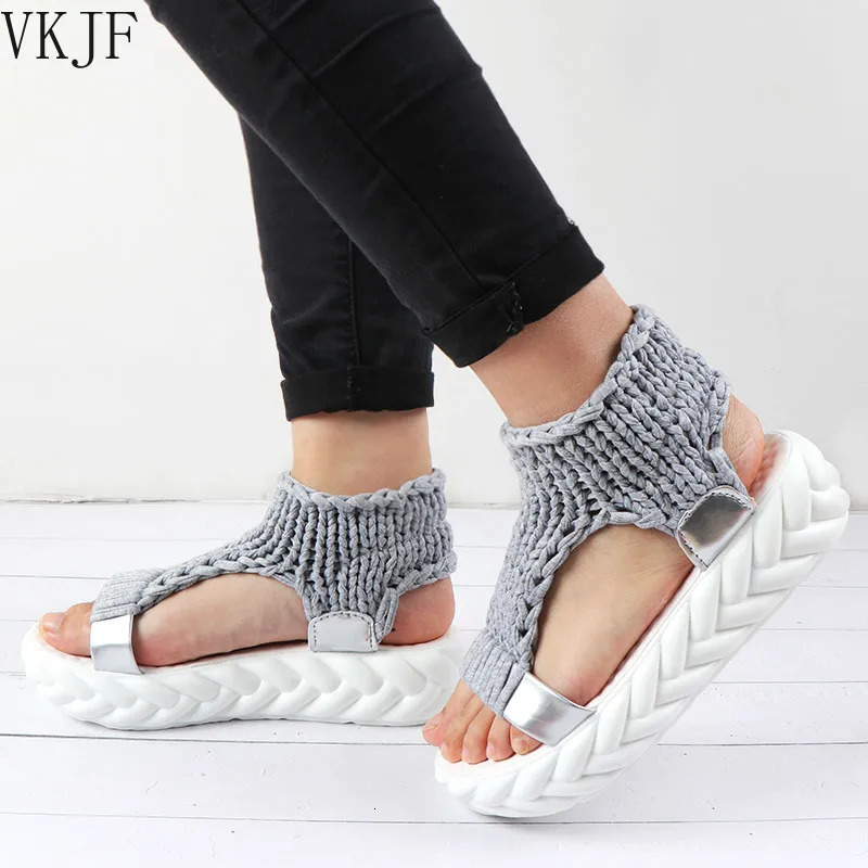 2024 er Women Platform Sandals Summer Gladiator Sandals Shoes Thick Heels Ladies White Sandalias Casual 250605