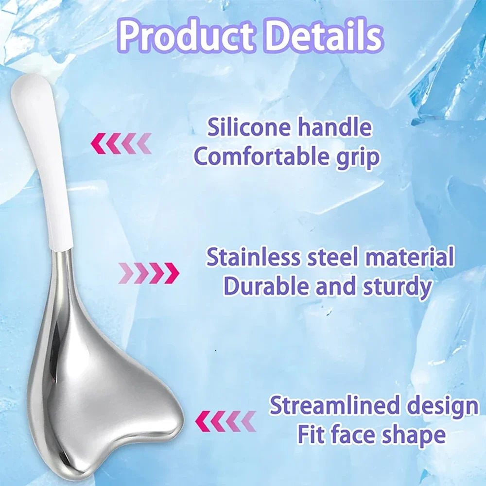 Cooling Spa Ice Globes Roller Stainless Steel Gua Sha Cryo Sticks Face and Eyes Massager Skin Care Tools Gifts for Women 250603