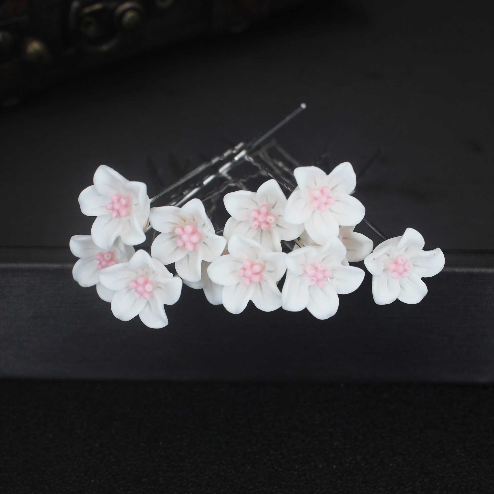 Wedding Bridal U Shape Rose Hair Pin Barrettes Crystal Hairpin Clips Hair Jewelry DIY Accessories Hair Braider Styling Tools Z250605