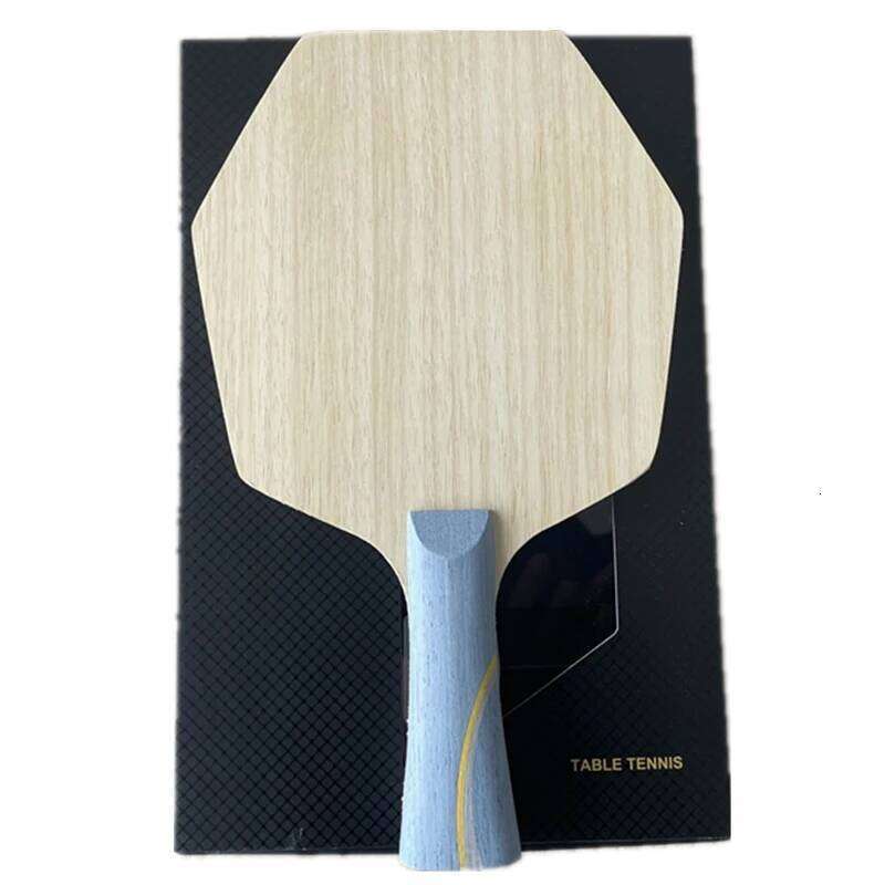Stuor Sports Long 5 Table Tennis Racket Hexagonal Blades Yellow Carbon Fiber Built-in Professional Ping Pong Paddle