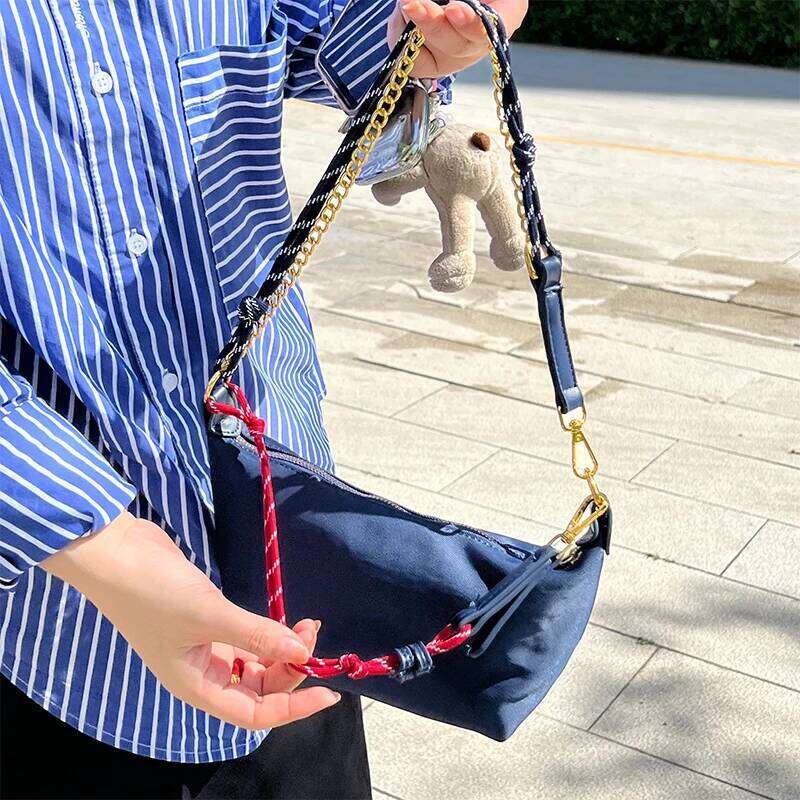 Brand Handbags Contrast Color Surf Rope Shoulder Messenger New Large Capacity High Quality Underarm Bag Women's Bags