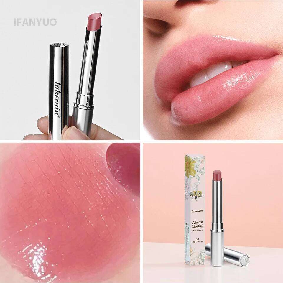 free shipping Vitamin E Pink Honey Lipstick Nourishing Moisturizing Tinted Lip Plumping Balm Smooth Enhancing Natural Color Lip Care Makeup