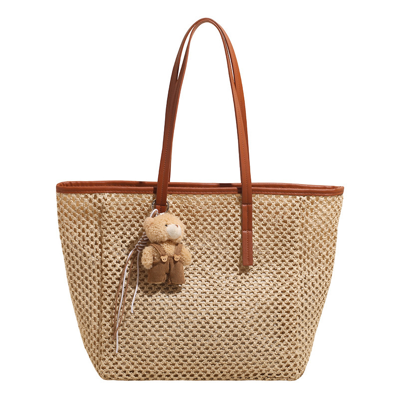 designer Beach Vacation Travel Large Capacity Bag for Women 2025 Summer New Shoulder Bag Straw Woven Commuter T