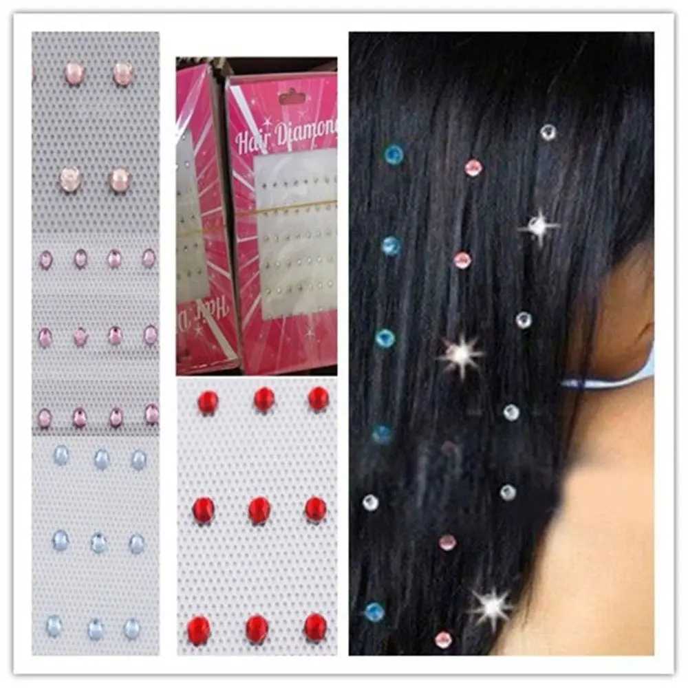 Women Beautiful 2 Bags Hair Styling Rhinestone Hairdo Hot Drilling Crystal Supplies Hair Dress Accessories Z250605