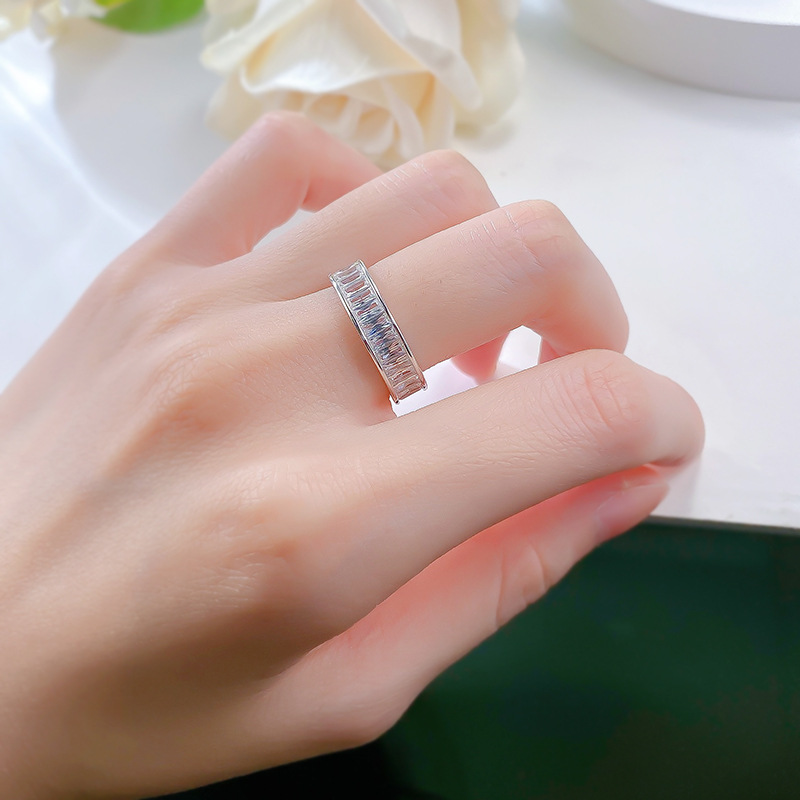 Choucong Unique Brand Wedding Rings Gorgeous Sparkling Noble Jewelry Pure 100%925 Sterling Silver Princess Cut Zircon CZ Diamond Party Promise Lady Ba