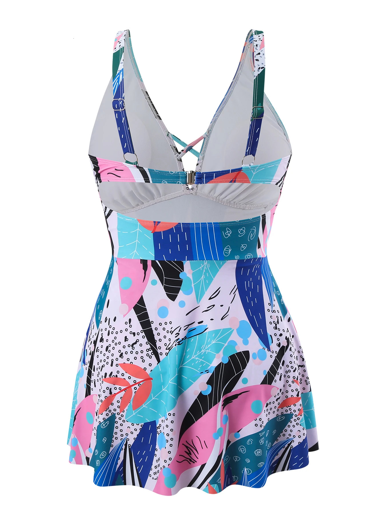 2024 Women Plus Size Swimsuit Solid Push Up Swimwear Larges Big Plussize Swimming Suits Bathing Beachwear 250603