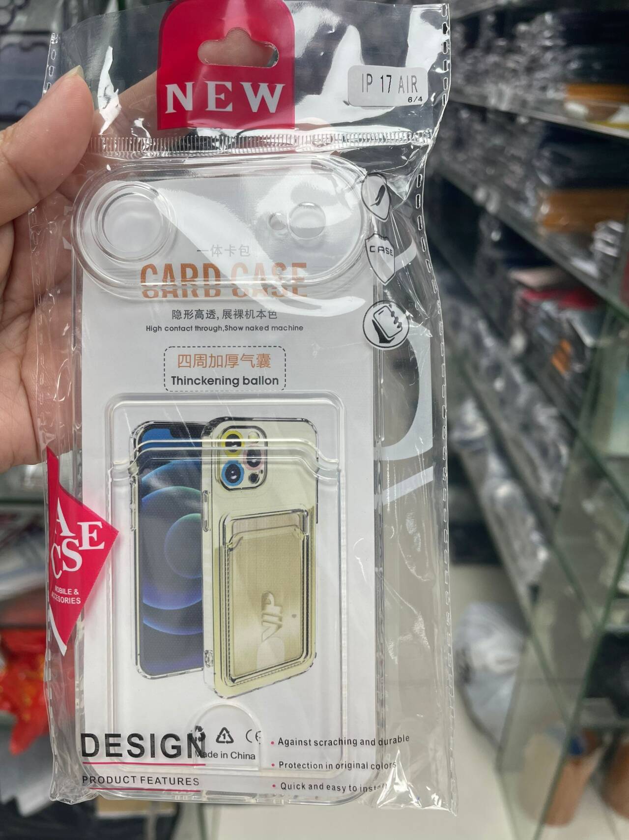 17 Clear Card Pocket Soft TPU Shockproof Cases For Iphone 17 Air 16E 16 15 14 Plus 13 Pro Max 12 11 X XR XS ID Card Slot Bag Fine Hole Airbag Anti-sli
