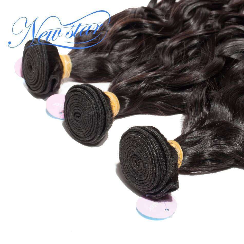 Brazilian Natural 3 Bundles Extension With 5x5 New Star Raw Virgin Human Hair Weaving Water Wave And Closure