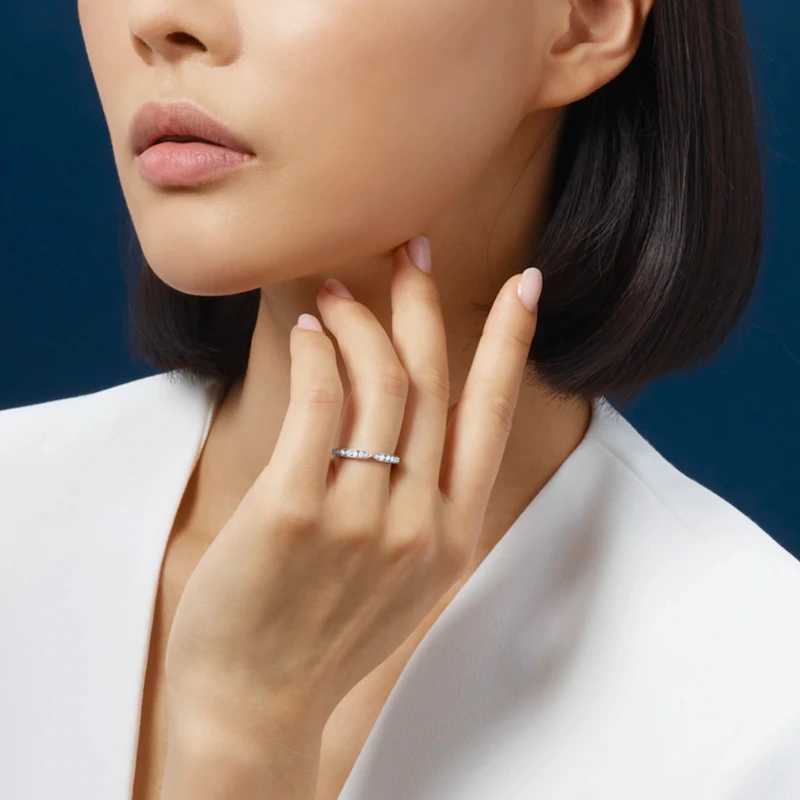 Pure White Gold Couple Ring Engagement Ring For Lovers Promise Luxury Ring For Women and Men Anniversary W250606