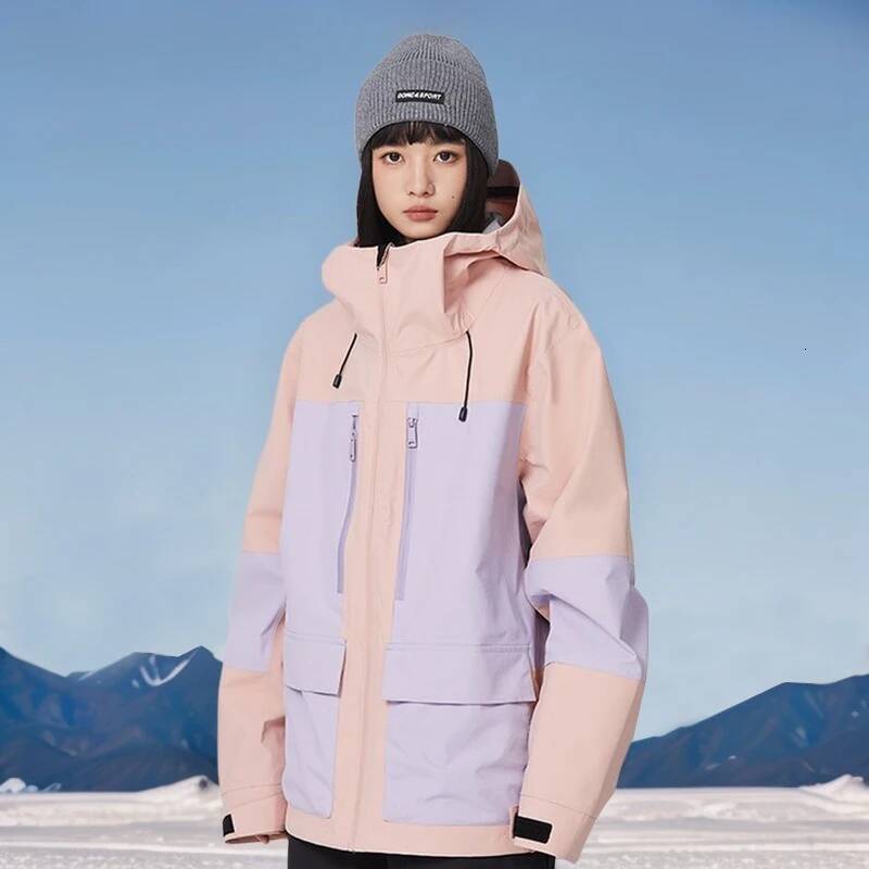 Ddmyoutdoor New Winter Couple Skiing Jackets Snowfield Sport Warm Ski Tops Man Mountain Snowboard Coat With Hood Pro Waterproof Snow Clothes Jogging S