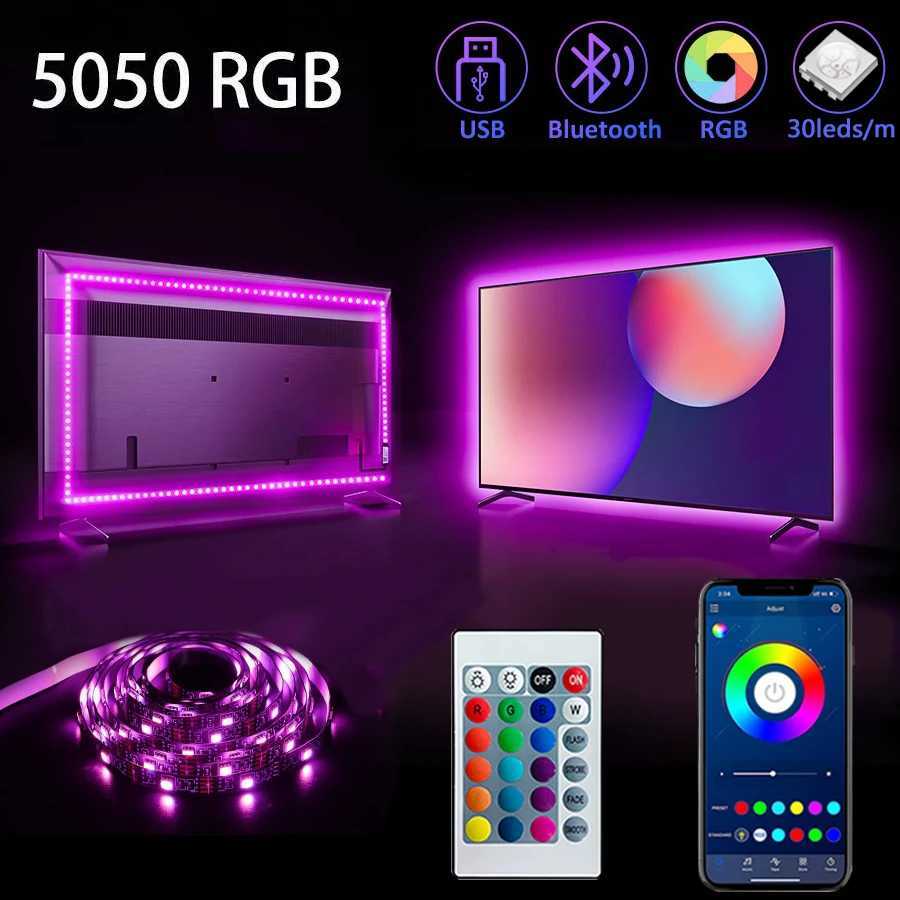 RGB5050 LED Strip Lights APP Control LED Room Light Flexible Ribbon LED Tape for TV Backlights Room Bedroom Decoration Z250605