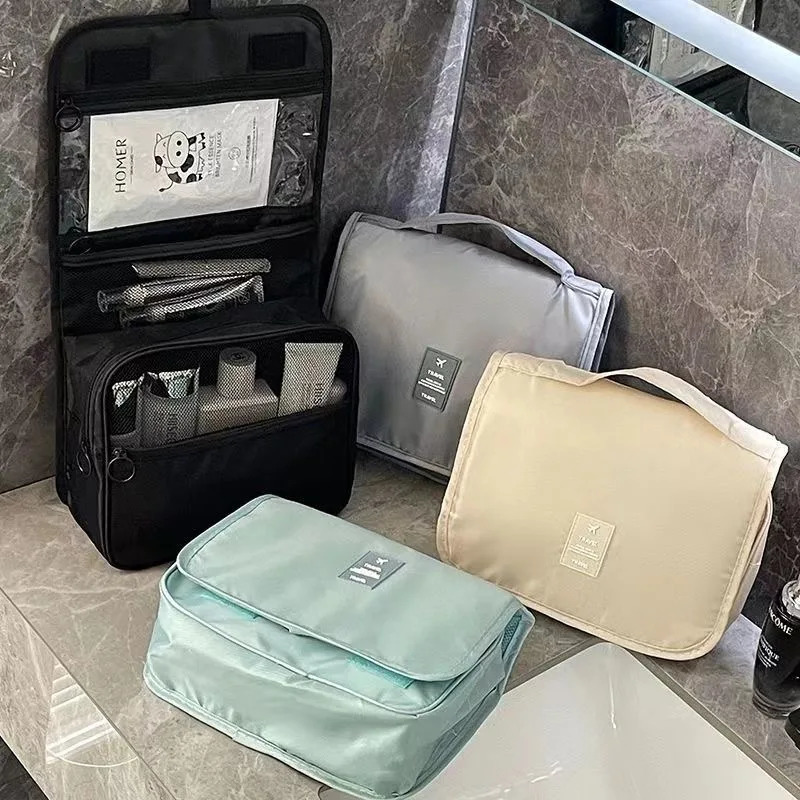 Travel Makeup Bag High Capacity Toiletries Storage Pouch Make Up Organizer Waterproof Beauty Bathroom Wash Bag 250605