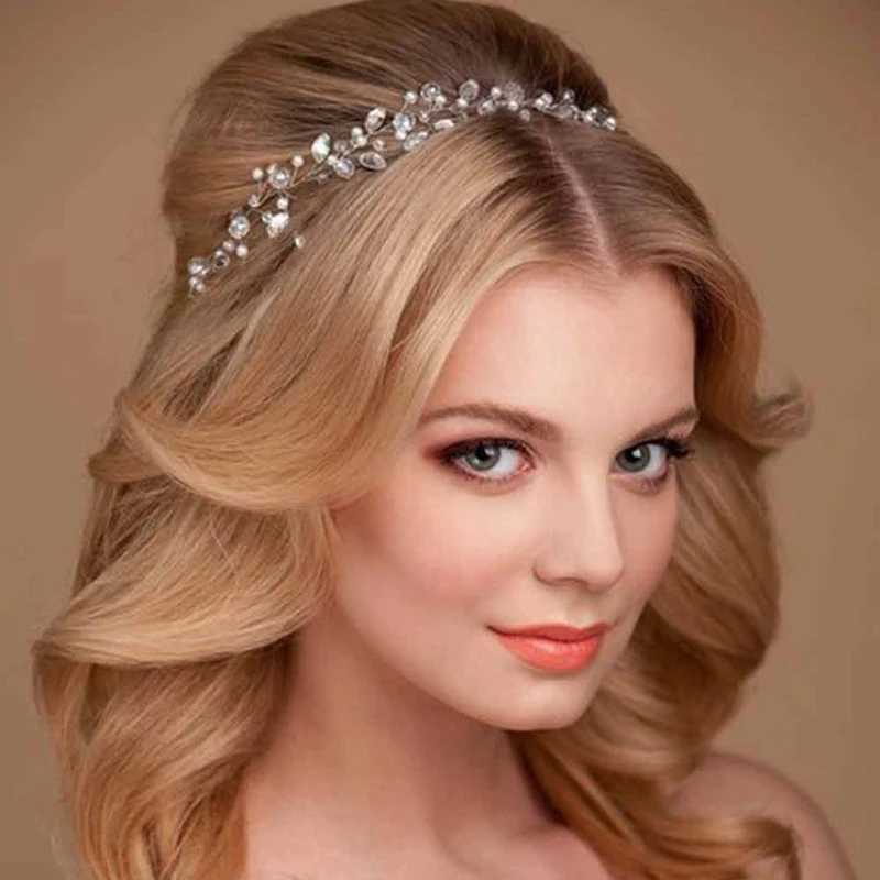 Pearl Rhinestone Headband Hair Accessories For Women Wedding Accessories Bride Headband Flower Headband Decoration For Hair Z250605
