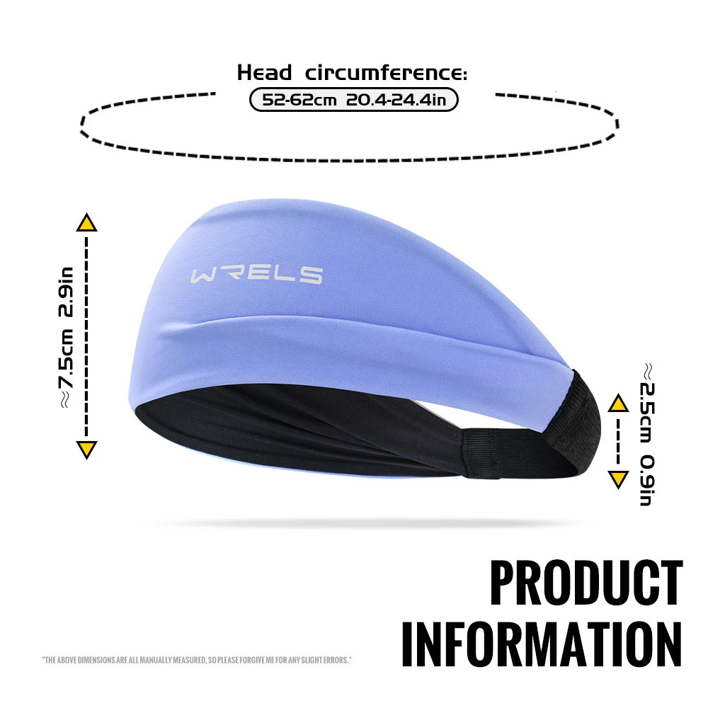 WRELS Outdoor Sports Headband Fitness Hair Bands Man Woman Hair Wrap Brace Elastic Cycling Yoga Running Exercising Sweatband 250529