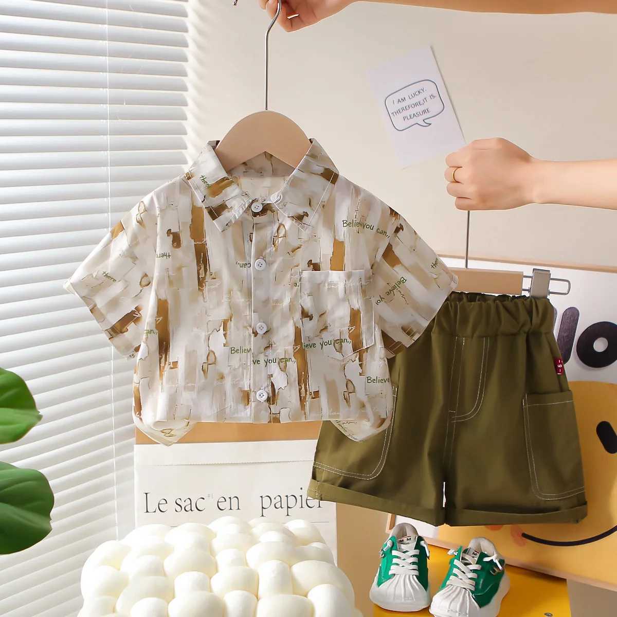 Boys Clothing Sets Summer 2025 Children Fashion Shirts Shorts 2pcs Party Suit For Baby Short Outfits Kids Tracksuits Toddler 5Y R250606