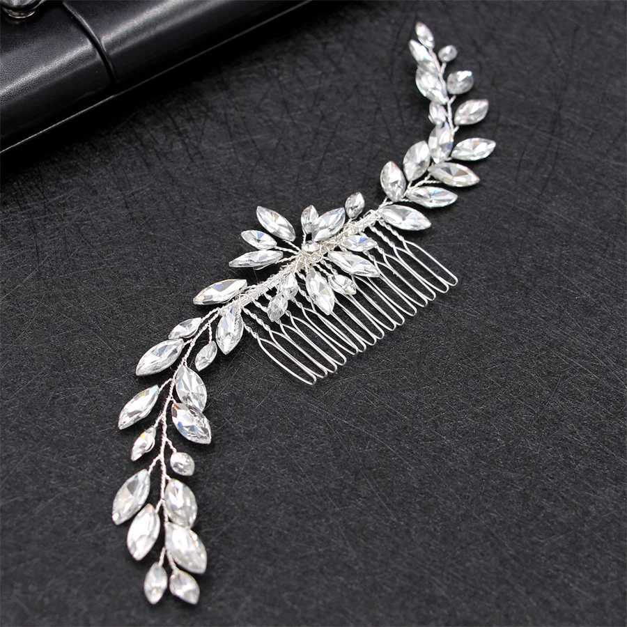 Wedding Pearl Crystal Hair Comb Hairpin Headband Tiara For Women Bride Queen Party Wedding Bridal Hair Accessories Jewelry Z250605