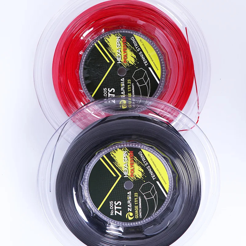 ZARSIA Hexagon Tennis Strings Durable Hex Polyester Racket String 1.23MM 200M 1 Reel 250605