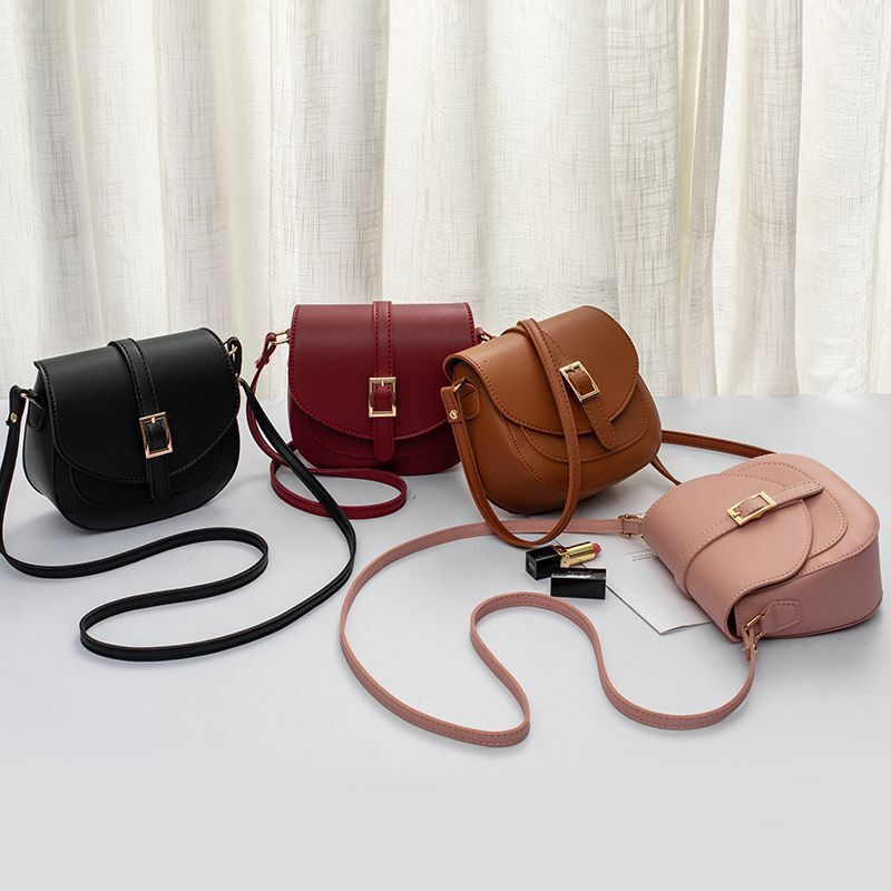 Fashionable new multifunctional semi fixed saddle bag belt style single shoulder sloping women's bag designer women's single shoulder bag